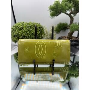 Vintage Cartier RARE Green Patent Leather Happy Birthday Wallet
